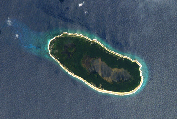 Space photograph of Teraina, Kiribati from Nasa.